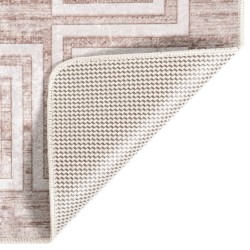 Tapis lavable antidérapant 80x150 cm Beige 