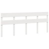 Cadre de lit sans matelas blanc 200x200 cm bois massif de pin 
