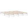 Cadre de lit sans matelas blanc 200x200 cm bois massif de pin 