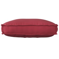 Coussin Palette pour Dossier Rouge Vin 70x40x12 cm Tissu Oxford 
