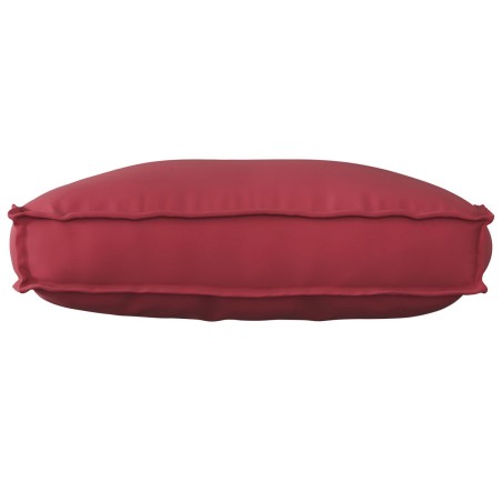 Coussin Palette pour Dossier Rouge Vin 70x40x12 cm Tissu Oxford 