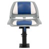 Sièges bateau lot de 2 piédestal hauteur réglable pivotant 360° 