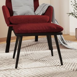Repose-pied Rouge bordeaux 45x29,5x35 cm Tissu et similicuir 