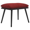 Repose-pied Rouge bordeaux 45x29,5x35 cm Tissu et similicuir 