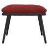 Repose-pied Rouge bordeaux 45x29,5x35 cm Tissu et similicuir 