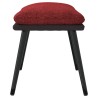 Repose-pied Rouge bordeaux 45x29,5x35 cm Tissu et similicuir 