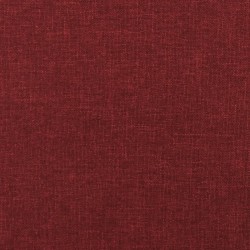 Repose-pied Rouge bordeaux 45x29,5x35 cm Tissu et similicuir 