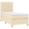Sommier à lattes de lit avec matelas Crème 80x200 cm Tissu 