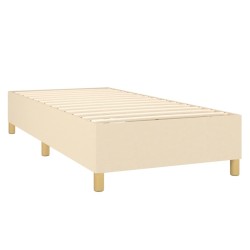 Sommier à lattes de lit avec matelas Crème 80x200 cm Tissu 
