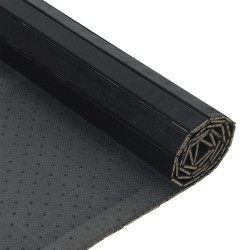 Tapis rectangulaire noir 70x400 cm bambou 