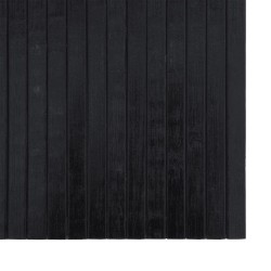 Tapis rectangulaire noir 70x400 cm bambou 