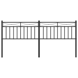 Tête de lit métal noir 193 cm 