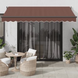 Auvent rétractable automatique marron 350x250 cm 