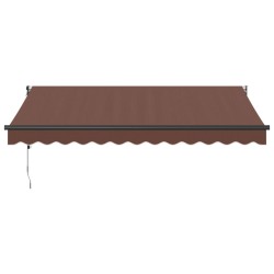 Auvent rétractable automatique marron 350x250 cm 