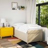 Sommier à lattes de lit avec matelas Crème 90x200 cm Tissu 
