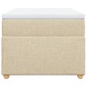 Sommier à lattes de lit avec matelas Crème 90x200 cm Tissu 