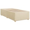 Sommier à lattes de lit avec matelas Crème 90x200 cm Tissu 