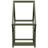 Portant de bois chauffage vert olive 50x25x50 cm 