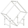 Portant de bois chauffage blanc 50x25x50 cm 