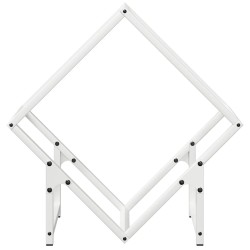 Portant de bois chauffage blanc 50x25x50 cm 