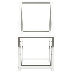 Portant de bois chauffage blanc 50x25x50 cm 
