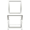 Portant de bois chauffage blanc 50x25x50 cm 