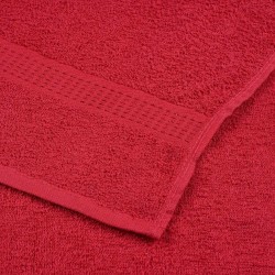 Serviettes de sauna 2 pcs rouge 80x200 cm 360 g/m² 100% coton 