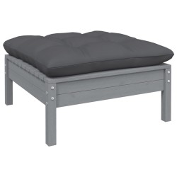 Salon de jardin 5 pcs avec coussins bois de pin massif 
