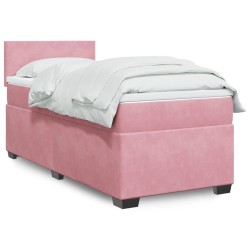 Sommier à lattes de lit avec matelas Rose 90x190 cm Velours 