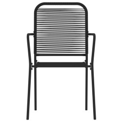 Ensemble à manger de jardin 5 pcs Noir 