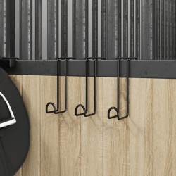 Porte-brides 3 pcs noir acier 