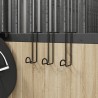 Porte-brides 3 pcs noir acier 
