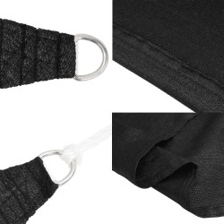 Voile d'ombrage 160 g/m² Noir 6x6x6 m PEHD 