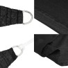 Voile d'ombrage 160 g/m² Noir 6x6x6 m PEHD 