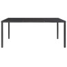 Table de jardin Noir 170x170x74,5 cm Acier et verre 