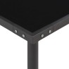 Table de jardin Noir 170x170x74,5 cm Acier et verre 