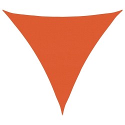 Voile d'ombrage 160 g/m² triangulaire orange 5x5x5 m PEHD 