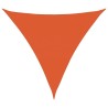 Voile d'ombrage 160 g/m² triangulaire orange 5x5x5 m PEHD 