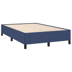 Sommier à lattes de lit matelas et LED bleu 120x190 cm tissu 