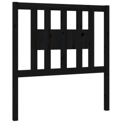 Tête de lit Noir 81x4x100 cm Bois massif de pin 