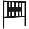 Tête de lit Noir 81x4x100 cm Bois massif de pin 