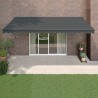Auvent rétractable anthracite 5x3 m tissu et aluminium 