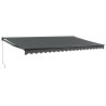 Auvent rétractable anthracite 5x3 m tissu et aluminium 