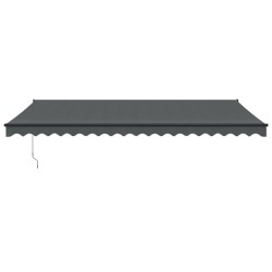 Auvent rétractable anthracite 5x3 m tissu et aluminium 