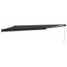 Auvent rétractable anthracite 5x3 m tissu et aluminium 