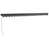 Auvent rétractable anthracite 5x3 m tissu et aluminium 