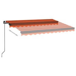 Auvent manuel rétractable 300x250 cm Orange et marron 