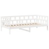 Ensemble de lit de jour et toit blanc 90x190 cm bois pin massif 
