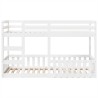 Lit superposé Blanc 90x200 cm Bois de pin massif 