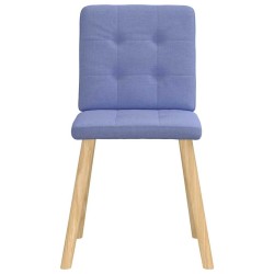 Chaises à manger lot de 6 bleu jean tissu 